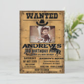 Personal Western Cowboy with Photo Birthday Kaart (Staand voorkant)