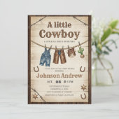 Personal Wild West Baby Shower  Kaart (Staand voorkant)