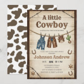 Personal Wild West Baby Shower  Kaart (Voorkant / Achterkant)