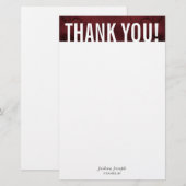 PERSONALIJKE NOTITIE gewoon vet blok donkerrood wi Briefpapier (Voorkant / Achterkant)