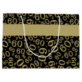 Personalisatie: 60e verjaardag Gold/zwart thema Groot Cadeauzakje (Achterkant)