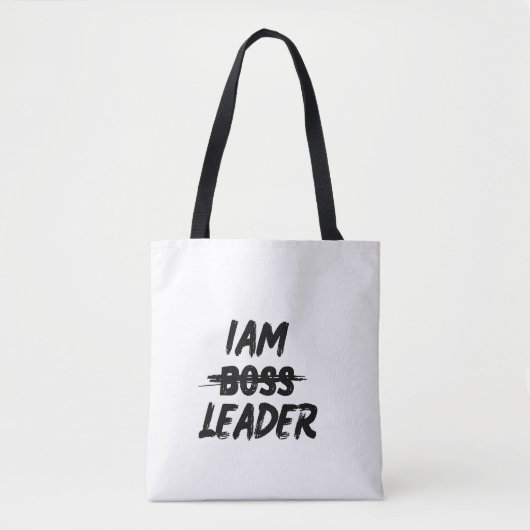 Personalisatie boodschappentas Iam Leader niet boe Tote Bag (Voorkant)