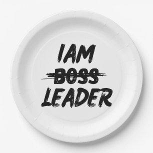 Personalisatie borden iam leader niet boegeroep papieren bordje