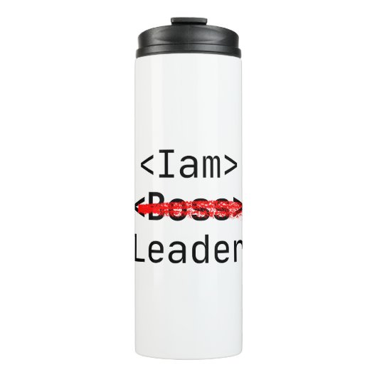 Personalisatie doel leider niet boeken thermosbeker (Voorkant)