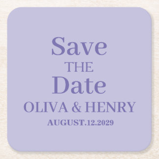 PERSONALISATIE EENVOUDIGE STIJLvolle SAVE THE DATE Kartonnen Onderzetters