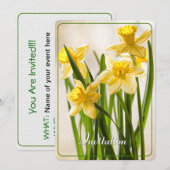Personalisatie:  Floral Photography Yellow Daffodi Kaart (Voorkant / Achterkant)