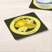 Personalisatie:  Floral Photography Yellow Daffodi Kartonnen Onderzetters (Schuin)
