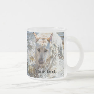 Personalisatie:  Gele labrador foto's afspelen Matglas Koffiemok