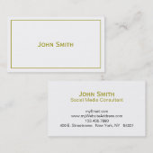 Personalisatie: Goud en wit omhuld, minimaal Visitekaartje (Voorkant / Achterkant)