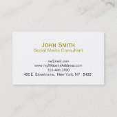 Personalisatie: Goud en wit omhuld, minimaal Visitekaartje (Achterkant)