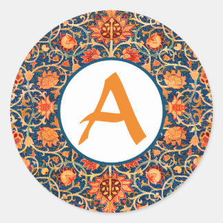 PERSONALISATIE INITIAAL William Morris RONDE STICK Ronde Sticker