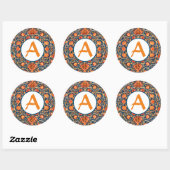 PERSONALISATIE INITIËLE William Morris RONDE STICK Sticker (Vel)