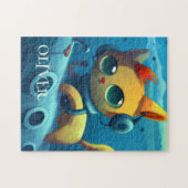 PERSONALISATIE KAT DUIKBOOT | WHIMSICAL FANTASIE LEGPUZZEL (Horizontaal)