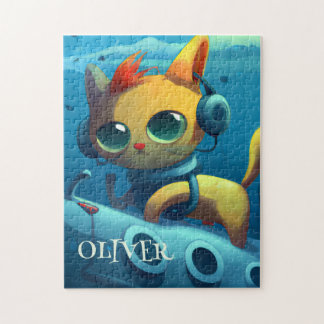 PERSONALISATIE KAT DUIKBOOT | WHIMSICAL FANTASIE LEGPUZZEL