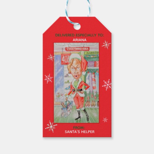 PERSONALISATIE KERST CADOSETIKET CADEAULABEL (Voorkant)