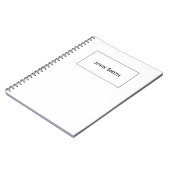 Personalisatie: Meegelegant, minimaal zwart en wit Notitieboek (Linkerzijde)