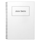 Personalisatie: Meegelegant, minimaal zwart en wit Notitieboek (Voorkant)