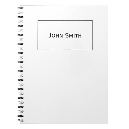 Personalisatie: Meegelegant, minimaal zwart en wit Notitieboek (Voorkant)