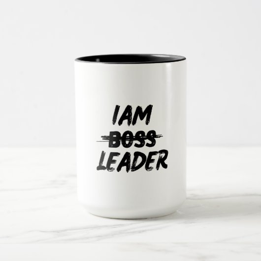 Personalisatie mok iam leader niet boegeroep (Midden)