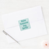 PERSONALISATIE NAAM & TEKST EENVOUDIG STIJLVOOL MO VIERKANTE STICKER (Envelop)