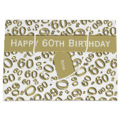 Personalisatie: Over The Hill 60th Birthday Theme Large Cadeautasje (Voorkant)