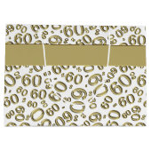 Personalisatie: Over The Hill 60th Birthday Theme Large Cadeautasje (Achterkant)