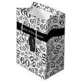 Personalisatie: Over The Hill 60th Birthday Theme Medium Cadeauzakje (Voorkant Gekanteld)