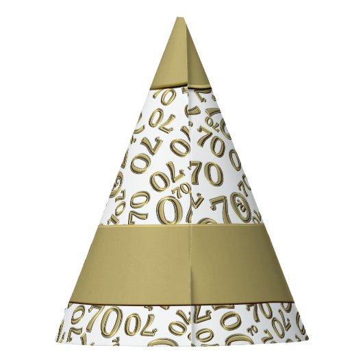 Personalisatie: Over The Hill 70th Birthday Theme Feesthoedjes (Achterkant)