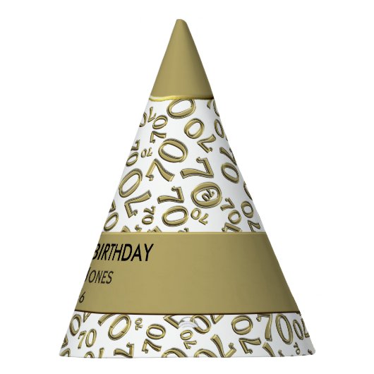 Personalisatie: Over The Hill 70th Birthday Theme Feesthoedjes (Rechts)