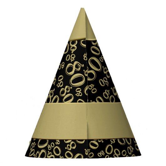 Personalisatie: Over The Hill 80th Birthday Theme Feesthoedjes (Achterkant)