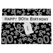 Personalisatie: Over The Hill 90th Birthday Theme Large Cadeautasje (Voorkant)