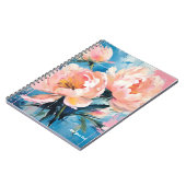 PERSONALISATIE: Roze pioen | Notitieboek Journal (Linkerzijde)