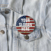 PERSONALISATIE SLOGAN LAND UITDRUKKING AANGEPASTE RONDE BUTTON 7,6 CM (In situ)