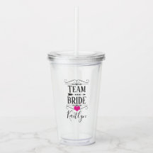 PERSONALISATIE TEAM BRUID BRIDAL PARTY TUMBLER