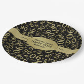 Personalisatie:  Thema voor 90e verjaardag zwart e Papieren Bordje (Gekanteld)