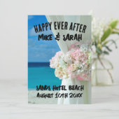 PERSONALISATIE TROUWINVITATIES VOOR HET STRAND KAART (Staand voorkant)