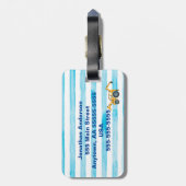 personalisatie van het bagagelabel in de bouw moge (Achterkant verticaal)