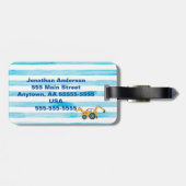 personalisatie van het bagagelabel in de bouw moge (Achterkant horizontaal)