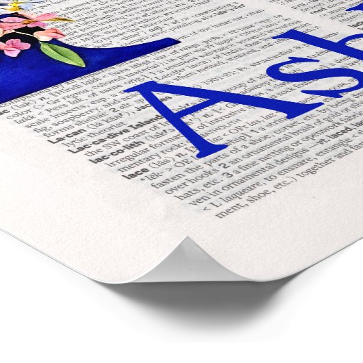 Personalisatie voor Ingelijste Poster A namen Ashl (Hoek)