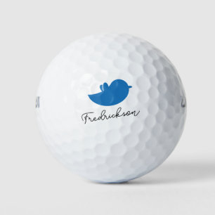 Personalisatie voor Pixerstick Sticker Blue Birdie Golfballen