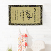 Personalisatie: Welkom 60th Birthday Party - Black Spandoek (Insitu)