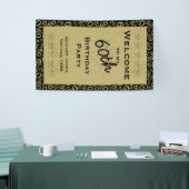 Personalisatie: Welkom 60th Birthday Party - Black Spandoek (Beurs)