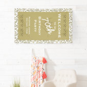 Personalisatie: Welkom, 70e verjaardag White van d Spandoek (Insitu)