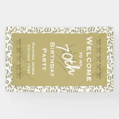 Personalisatie: Welkom, 70e verjaardag White van d Spandoek (Horizontaal)