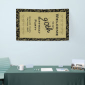 Personalisatie: Welkom 90th Birthday Party - Black Spandoek (Beurs)