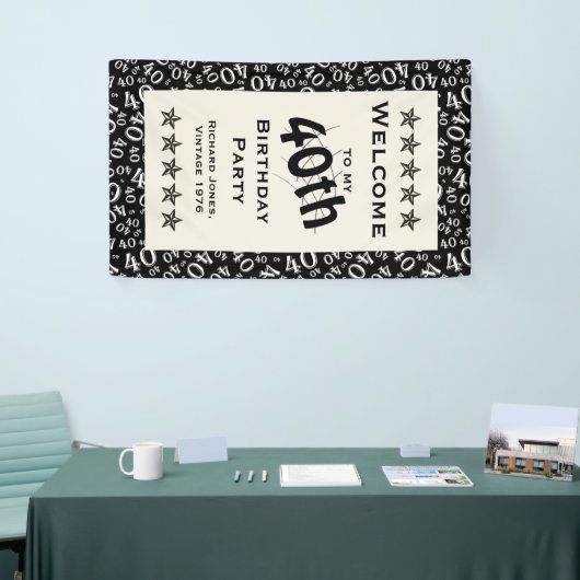 Personalisatie: Welkom bij mijn 40e verjaardag Spandoek (Beurs)