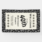 Personalisatie: Welkom bij mijn 40e verjaardag Spandoek (Horizontaal)