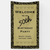 Personalisatie: Welkom bij mijn 50e verjaardag Spandoek (Verticaal)