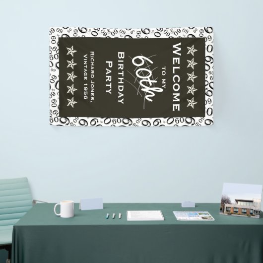 Personalisatie: Welkom bij mijn 60e verjaardag Spandoek (Beurs)