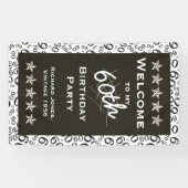 Personalisatie: Welkom bij mijn 60e verjaardag Spandoek (Horizontaal)